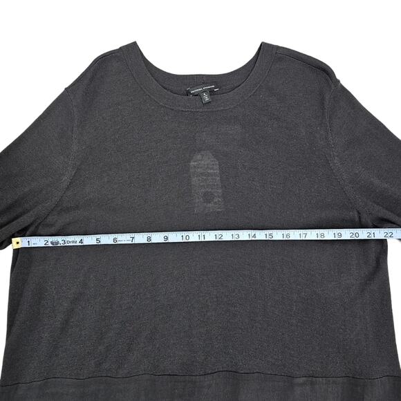 NWT Universal Standard Sweater Womens Size S 14 16 Black Merino Wool Button Back - Picture 11 of 13